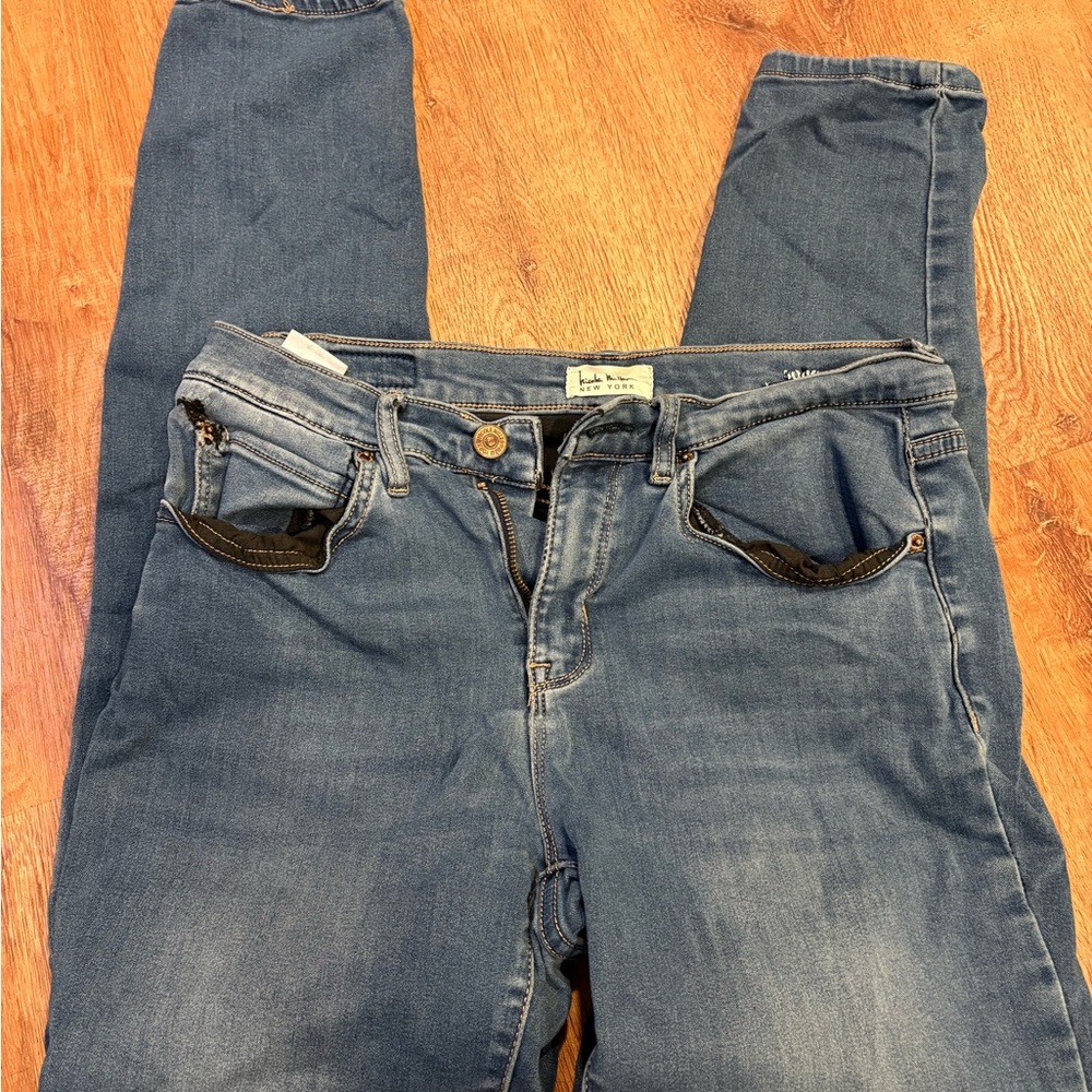 Nicole Miller Blue Skinny Stretch Jeans